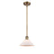 Orwell Mini Pendant shown in the Brushed Brass finish with a Matte White shade