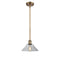 Orwell Mini Pendant shown in the Brushed Brass finish with a Clear shade