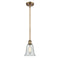 Hanover Mini Pendant shown in the Brushed Brass finish with a Fishnet shade