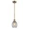 Eaton Mini Pendant shown in the Brushed Brass finish with a Clear shade