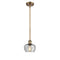 Fenton Mini Pendant shown in the Brushed Brass finish with a Clear shade