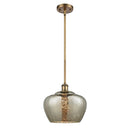 Fenton Mini Pendant shown in the Brushed Brass finish with a Mercury shade