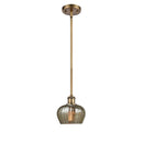 Fenton Mini Pendant shown in the Brushed Brass finish with a Mercury shade