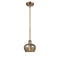 Fenton Mini Pendant shown in the Brushed Brass finish with a Mercury shade