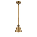 Smithfield Mini Pendant shown in the Brushed Brass finish with a Brushed Brass shade