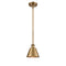 Smithfield Mini Pendant shown in the Brushed Brass finish with a Brushed Brass shade