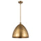 Ballston Dome Pendant shown in the Brushed Brass finish with a Brushed Brass shade