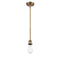 Bare Bulb Mini Pendant shown in the Brushed Brass finish