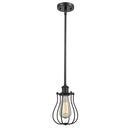 Barrington Mini Pendant shown in the Matte Black finish with a Matte Black shade