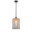 Cobbleskill Mini Pendant shown in the Matte Black finish with a Mercury shade