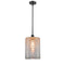 Cobbleskill Mini Pendant shown in the Matte Black finish with a Mercury shade