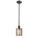 Cobbleskill Mini Pendant shown in the Matte Black finish with a Mercury shade