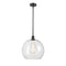 Athens Pendant shown in the Matte Black finish with a Clear shade