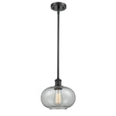 Gorham Mini Pendant shown in the Matte Black finish with a Charcoal shade