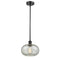 Gorham Mini Pendant shown in the Matte Black finish with a Mica shade