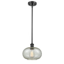 Gorham Mini Pendant shown in the Matte Black finish with a Mica shade