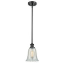 Hanover Mini Pendant shown in the Matte Black finish with a Mouchette shade