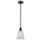 Hanover Mini Pendant shown in the Matte Black finish with a Mouchette shade