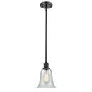 Hanover Mini Pendant shown in the Matte Black finish with a Fishnet shade