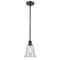 Hanover Mini Pendant shown in the Matte Black finish with a Fishnet shade