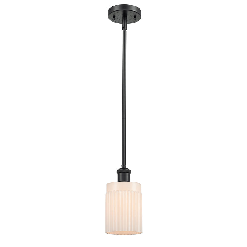 Hadley Mini Pendant shown in the Matte Black finish with a Matte White shade