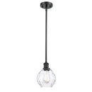 Waverly Mini Pendant shown in the Matte Black finish with a Clear shade