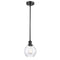 Waverly Mini Pendant shown in the Matte Black finish with a Clear shade