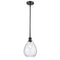 Waverly Mini Pendant shown in the Matte Black finish with a Clear shade