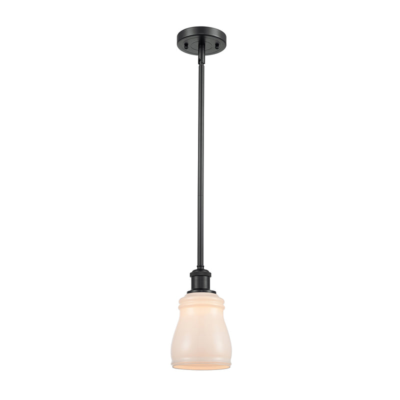 Ellery Mini Pendant shown in the Matte Black finish with a White shade