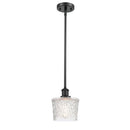 Niagra Mini Pendant shown in the Matte Black finish with a Clear shade