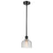 Dayton Mini Pendant shown in the Matte Black finish with a Clear shade