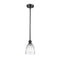 Brookfield Mini Pendant shown in the Matte Black finish with a Clear shade