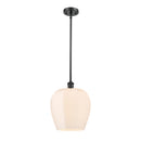 Norfolk Mini Pendant shown in the Matte Black finish with a Matte White shade