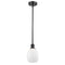 Eaton Mini Pendant shown in the Matte Black finish with a Matte White shade