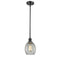 Eaton Mini Pendant shown in the Matte Black finish with a Clear shade