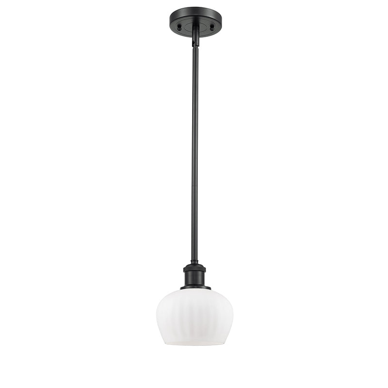 Fenton Mini Pendant shown in the Matte Black finish with a Matte White shade