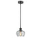 Fenton Mini Pendant shown in the Matte Black finish with a Clear shade