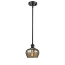 Fenton Mini Pendant shown in the Matte Black finish with a Mercury shade