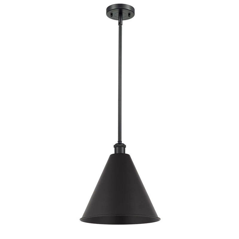 Ballston Cone Pendant shown in the Matte Black finish with a Matte Black shade