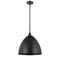 Ballston Dome Pendant shown in the Matte Black finish with a Matte Black shade