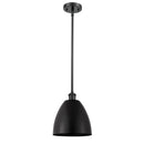 Ballston Dome Pendant shown in the Matte Black finish with a Matte Black shade