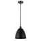 Ballston Dome Pendant shown in the Matte Black finish with a Matte Black shade