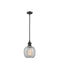 Belfast Mini Pendant shown in the Oil Rubbed Bronze finish with a Clear Crackle shade