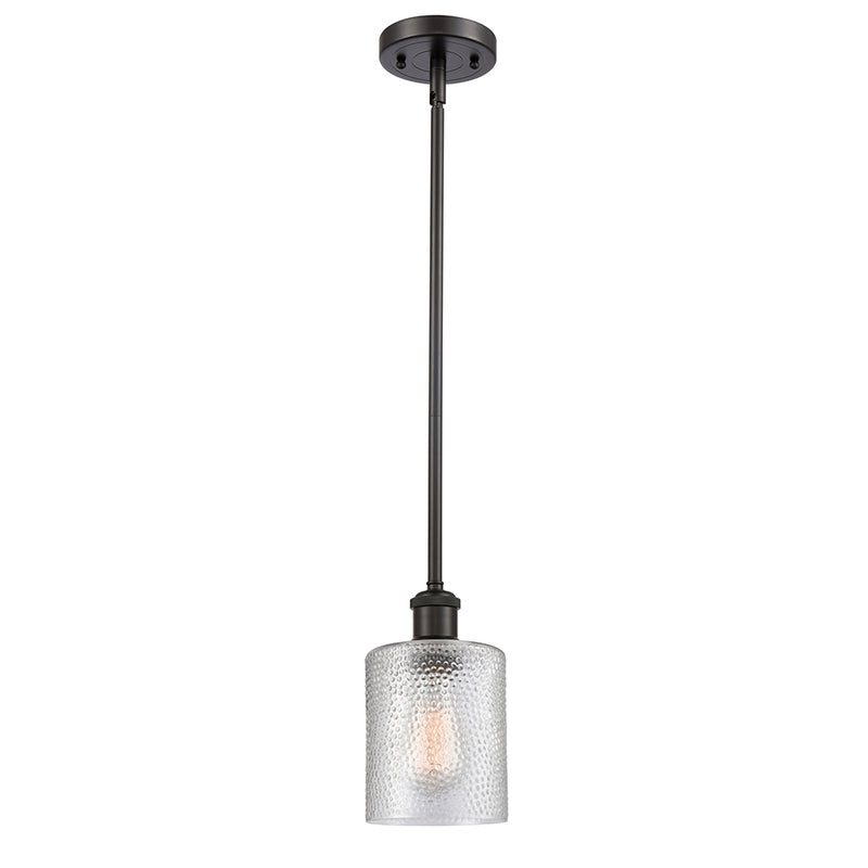 Cobbleskill Mini Pendant shown in the Oil Rubbed Bronze finish with a Clear shade