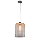 Cobbleskill Mini Pendant shown in the Oil Rubbed Bronze finish with a Mercury shade