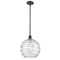 Deco Swirl Mini Pendant shown in the Oil Rubbed Bronze finish with a Clear shade