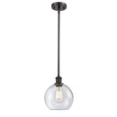 Athens Mini Pendant shown in the Oil Rubbed Bronze finish with a Seedy shade