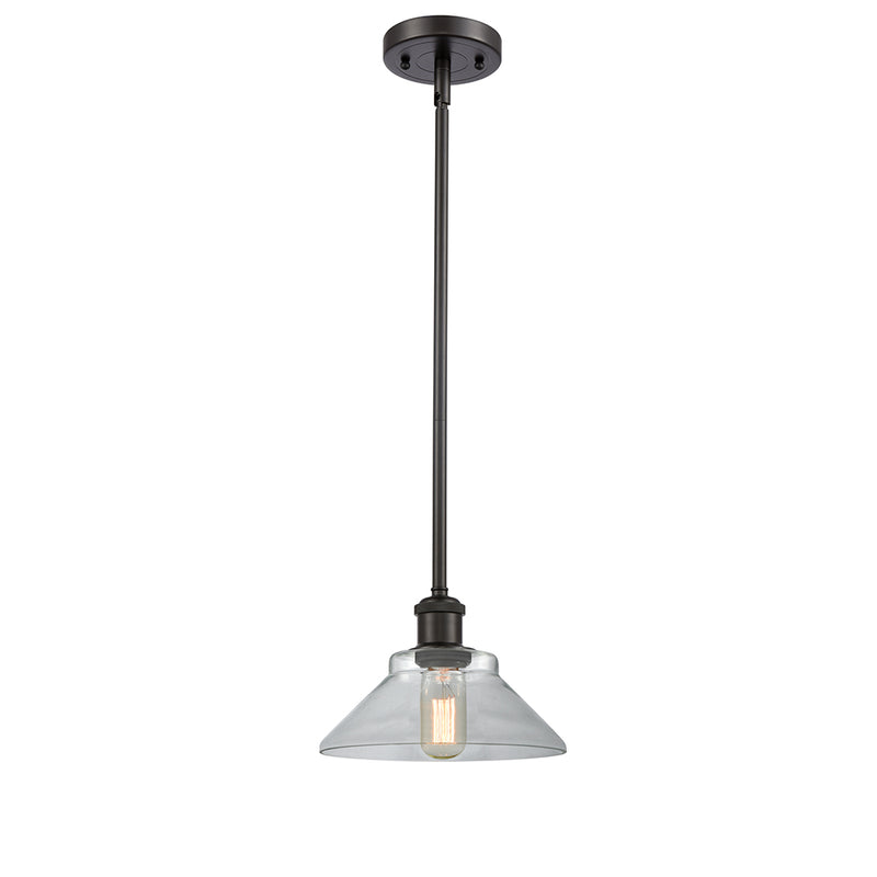 Orwell Mini Pendant shown in the Oil Rubbed Bronze finish with a Clear shade