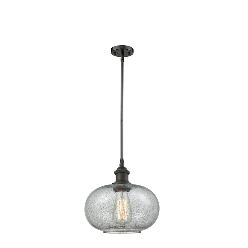 Gorham Mini Pendant shown in the Oil Rubbed Bronze finish with a Charcoal shade