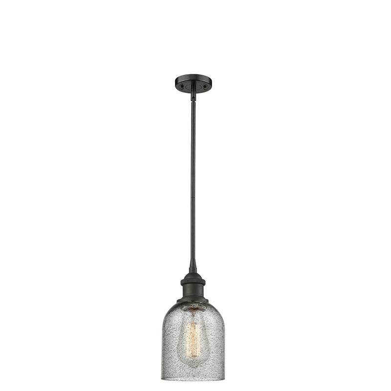 Caledonia Mini Pendant shown in the Oil Rubbed Bronze finish with a Charcoal shade